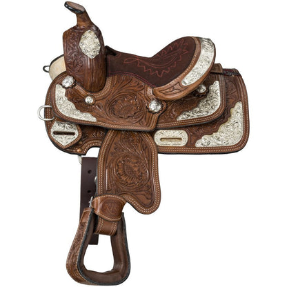 King Series Miniature McCoy Trail Saddle with Silver