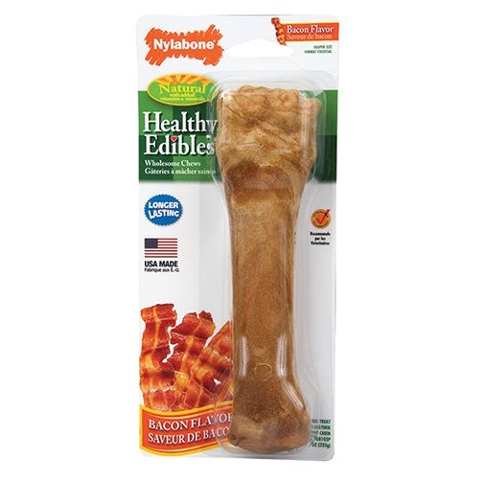 Nylabone Healthy Edible Bacon Dog Chew