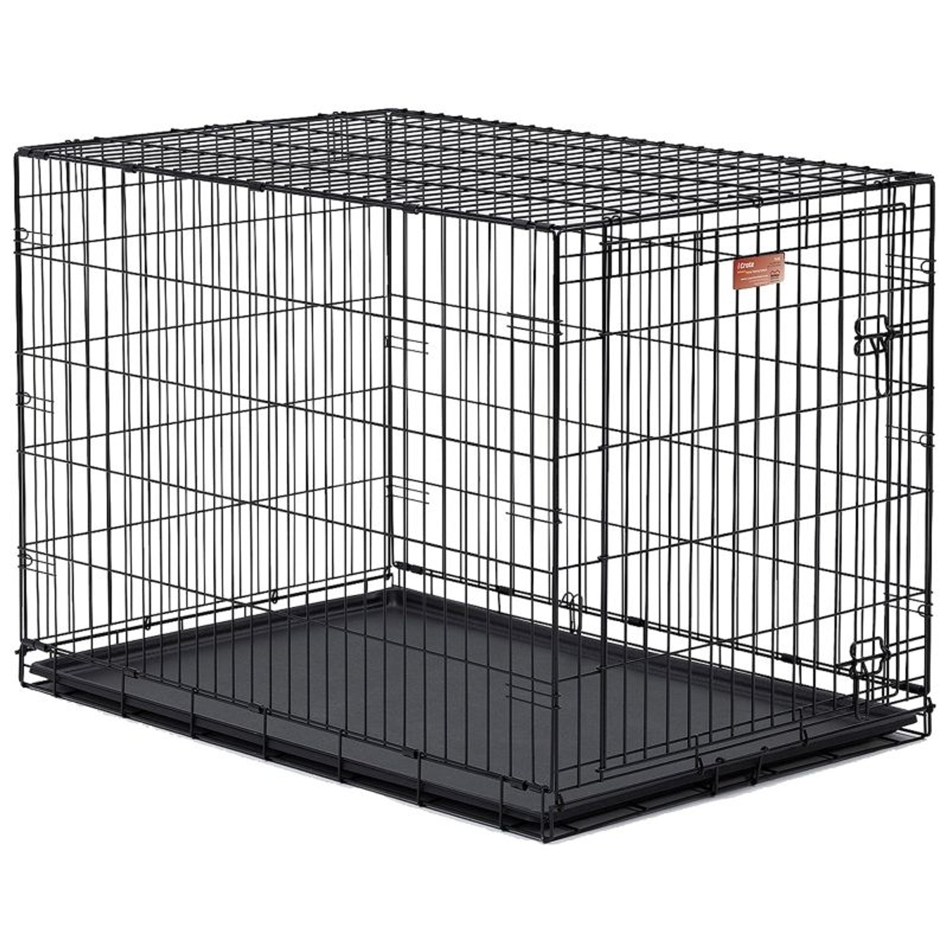 I-Crate For Dogs Double Door 18 In/Double Black