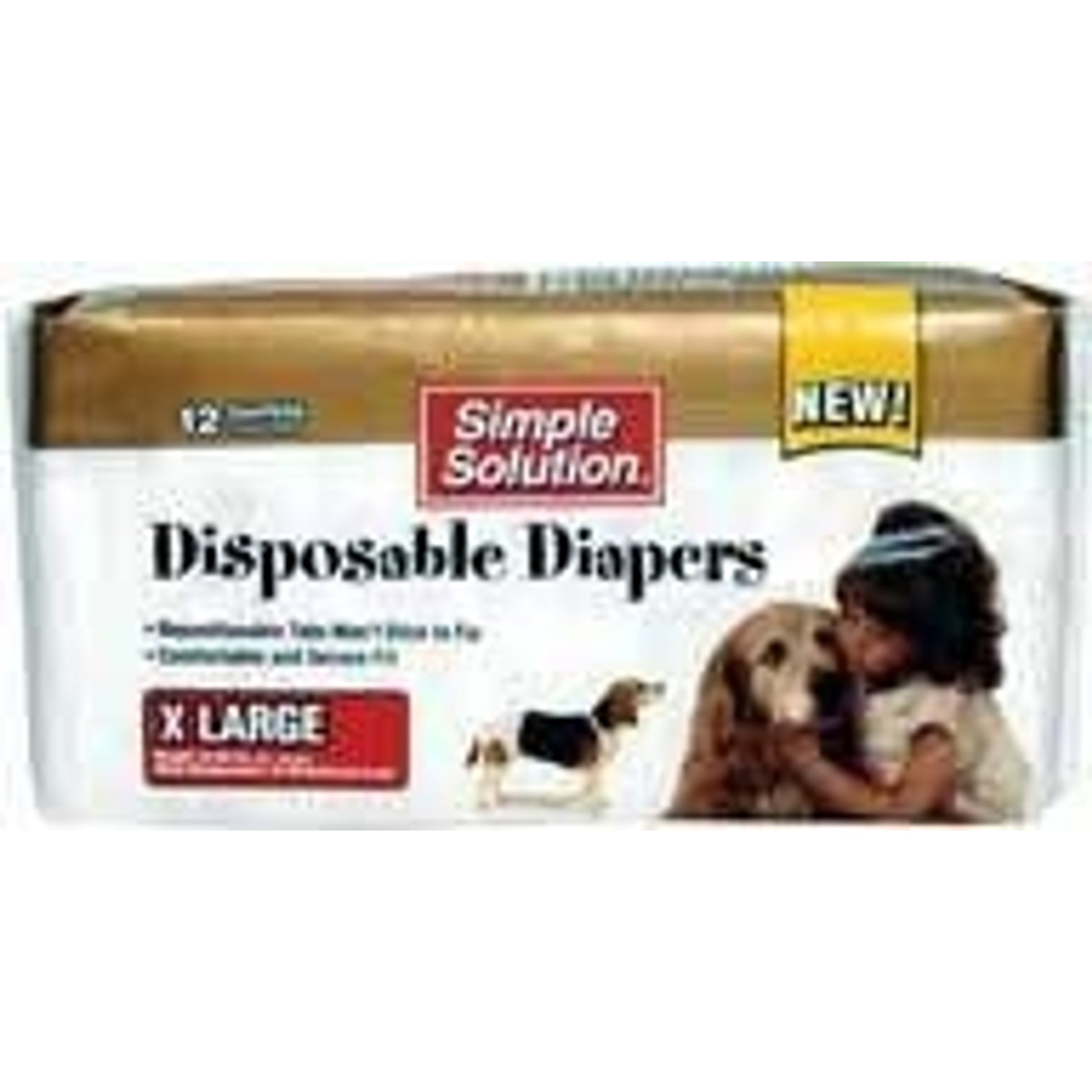 Simple Solution Disposable Dog Diaper 12pk
