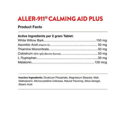 NaturVet Aller-911 Calming Plus Dog Chew Tablet