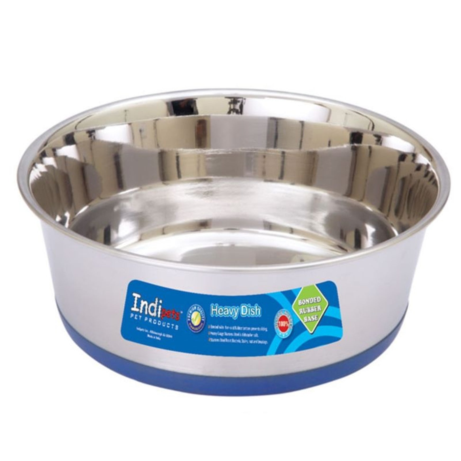 Indipets Heavy Non-Skid Stainless Steel Dog Bowl