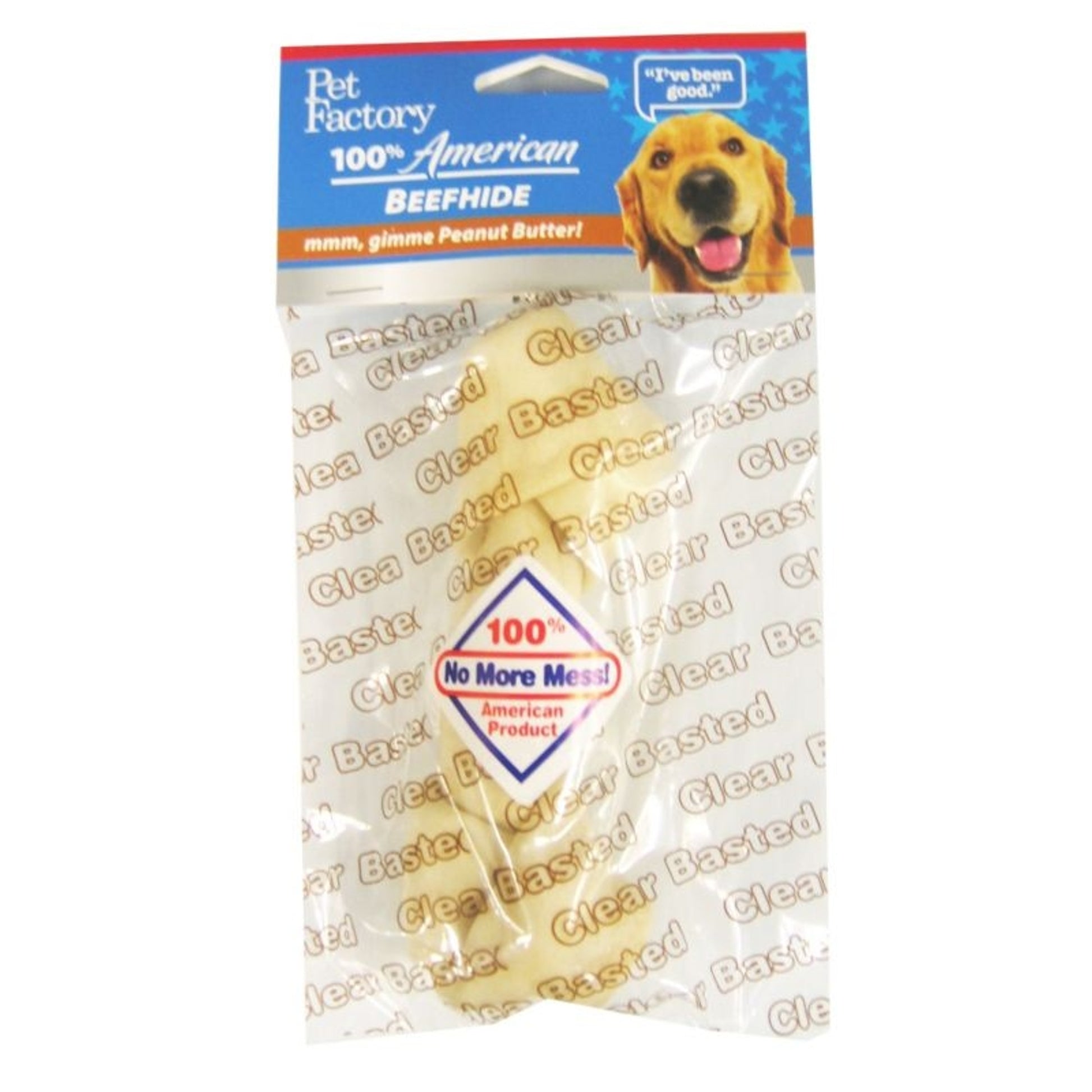 Clear Basted Bone Dog Rawhide