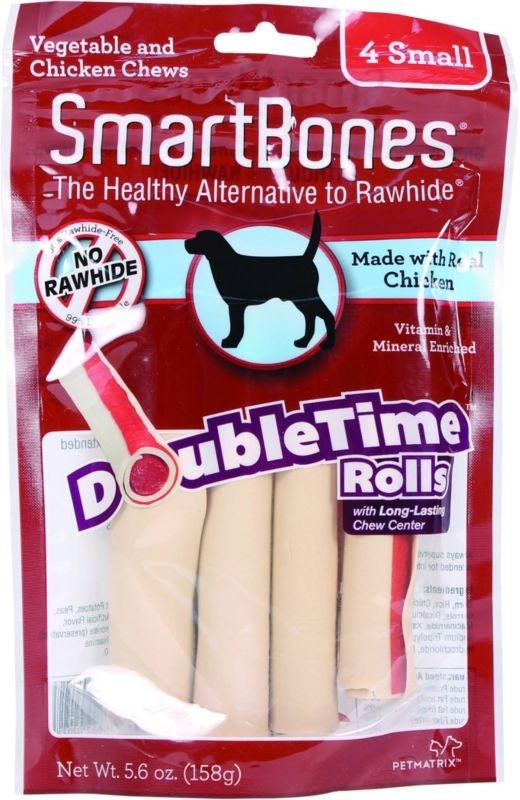 SmartBones DoubleTime Dog Chew Rolls Chicken