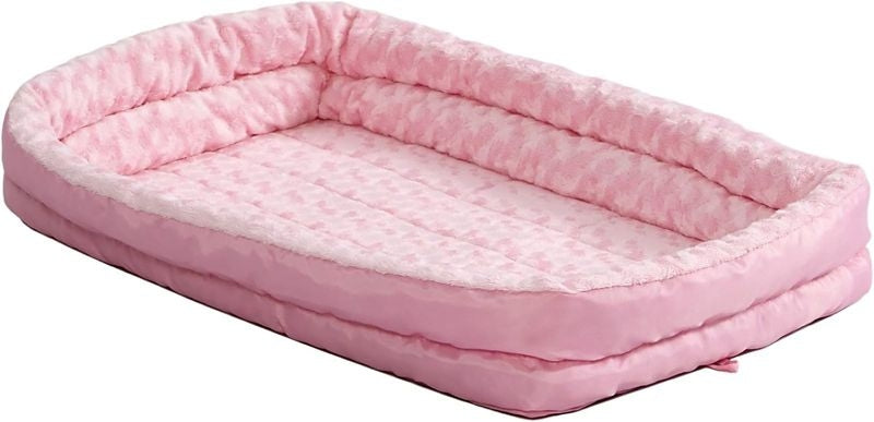 Quiet Time Deluxe Double Bolster Pet Bed Pink