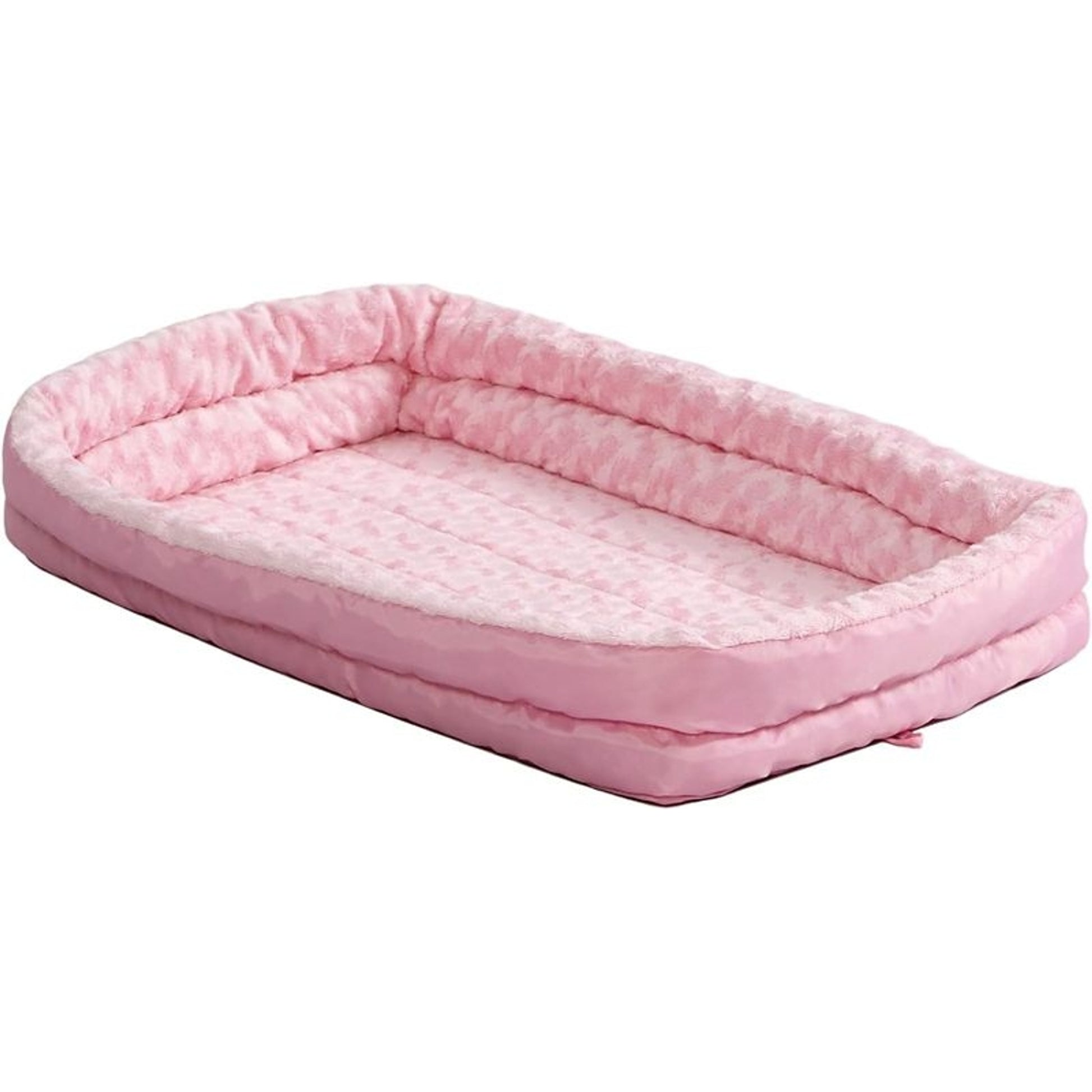 Quiet Time Deluxe Double Bolster Pet Bed Pink
