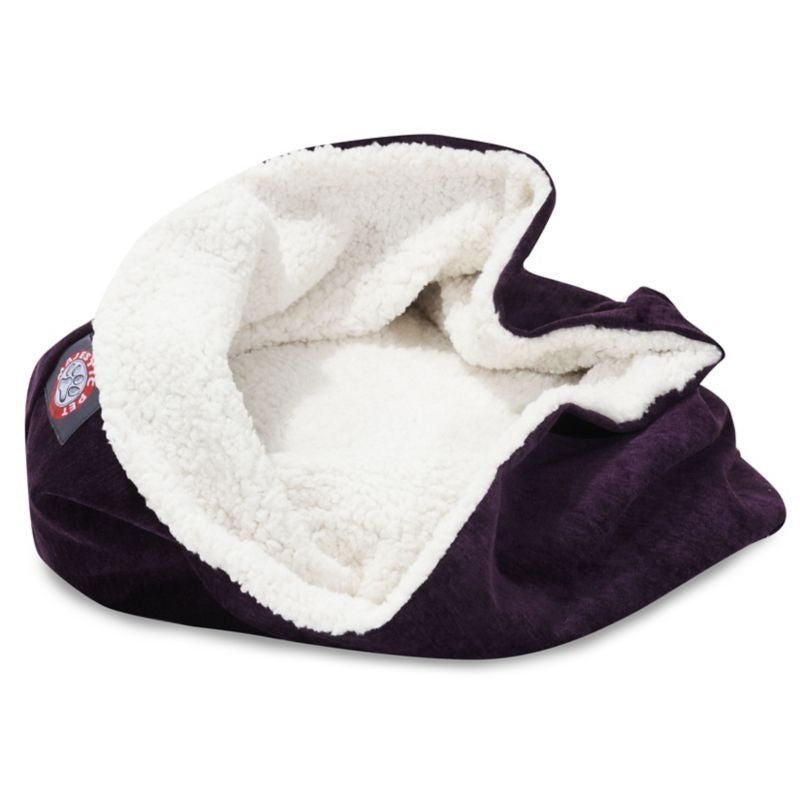 Majestic Pet 17in Villa Aubergine Burrow Pet Bed