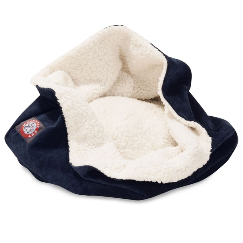Majestic Pet 17 inch Villa Navy Burrow Pet Bed