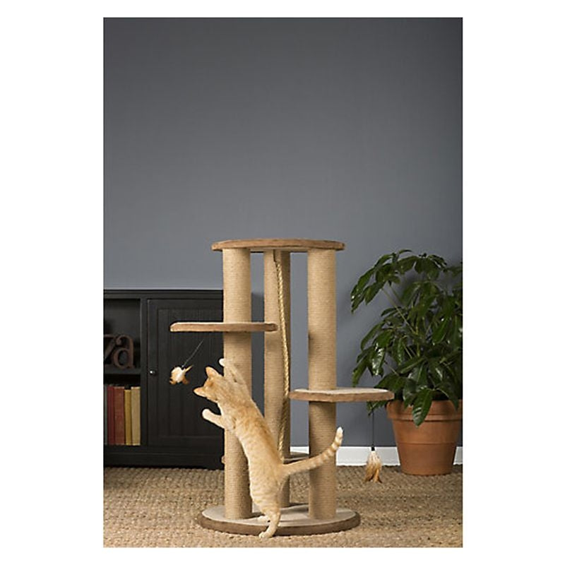 Kitty Power Paws Multi-Tier Cat Scratch Post with Toy