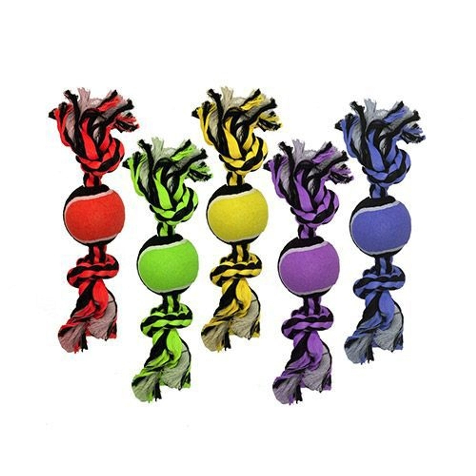 Nuts for Knots Rope with Tennis Ball Dog Toy