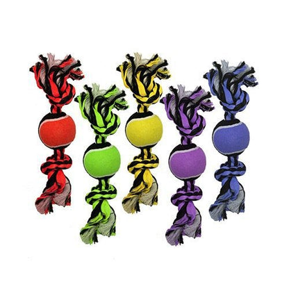 Nuts for Knots Rope with Tennis Ball Dog Toy