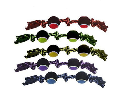 Nuts for Knots Rope with Tennis Ball Dog Toy