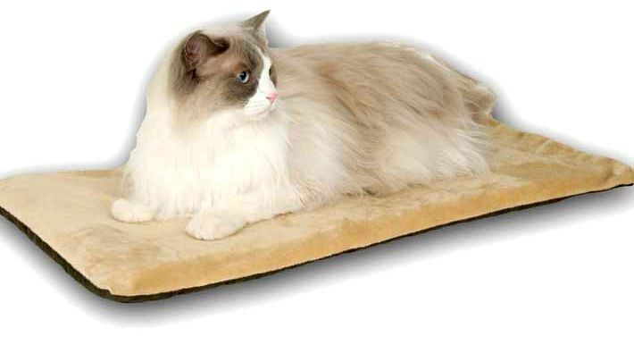 KH Mfg Thermo-Kitty Mat Mocha Heated Cat Bed