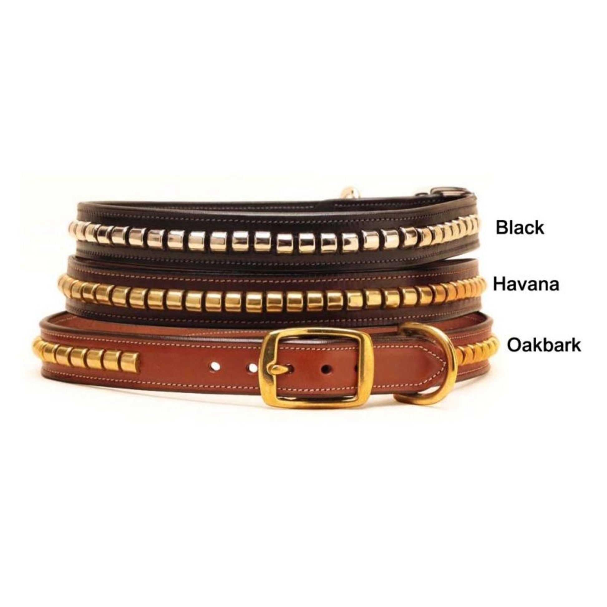 Tory Leather Clincher Dog Collar