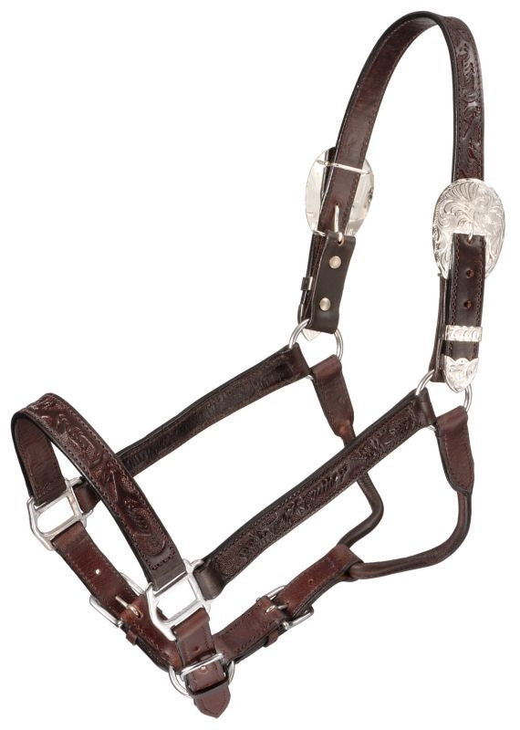 Silver Royal Leaf Stamped Show Halter
