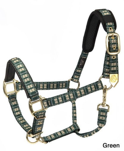 Plaid Nylon Padded Halter