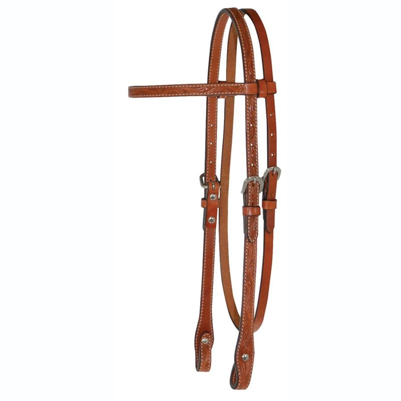 Circle Y Floral Tooled Browband Headstall