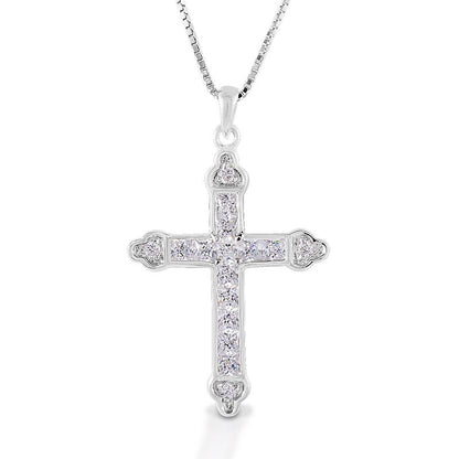Kelly Herd Channel Set Cross Necklace