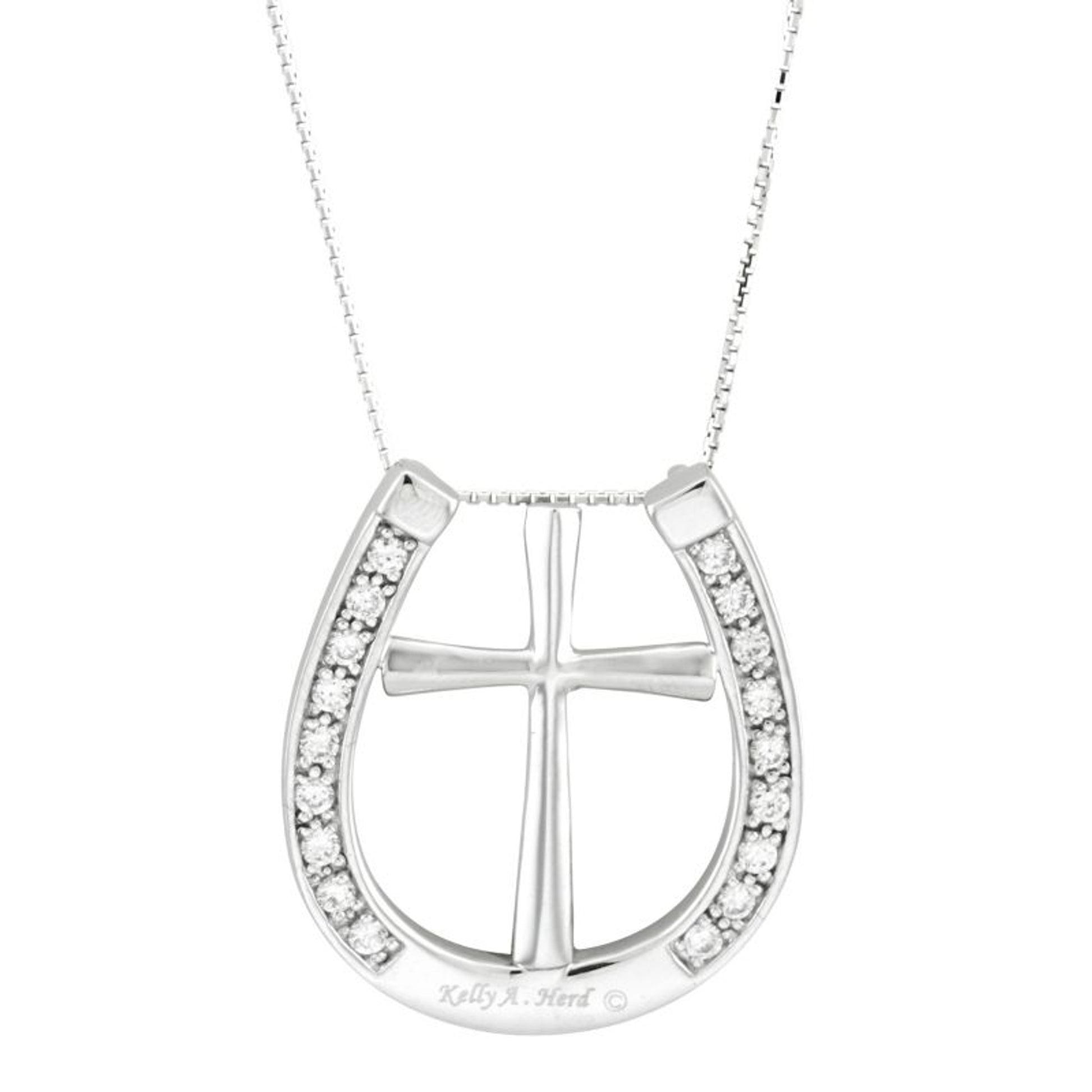 Kelly Herd Large Cross and Horseshoe Pendant