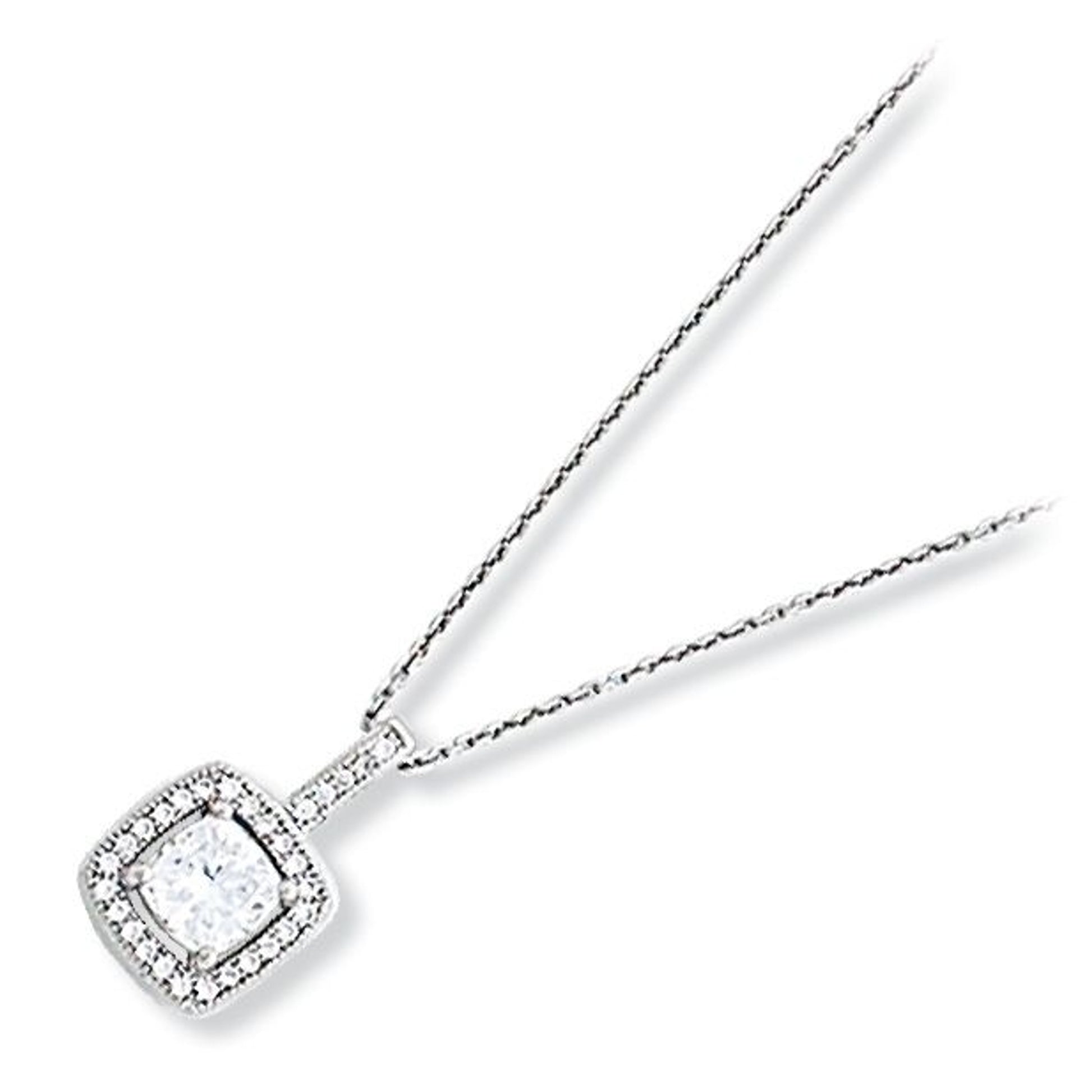 Kelly Herd Cubic Zirconia Square Pendant