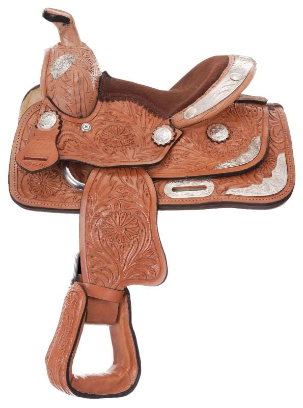 King Series Mini Tooled Silver Show Saddle