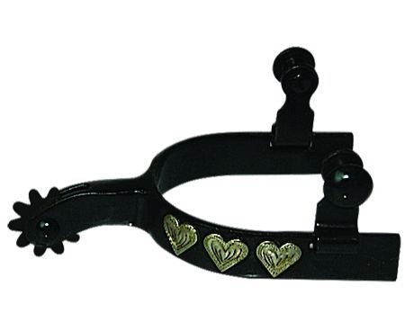 Western BS Silver Heart 10pt Youth Spurs