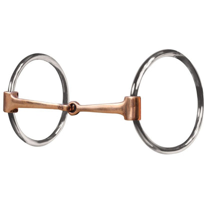 Bob Avila Copper Fishback Snaffle O-Ring Bit