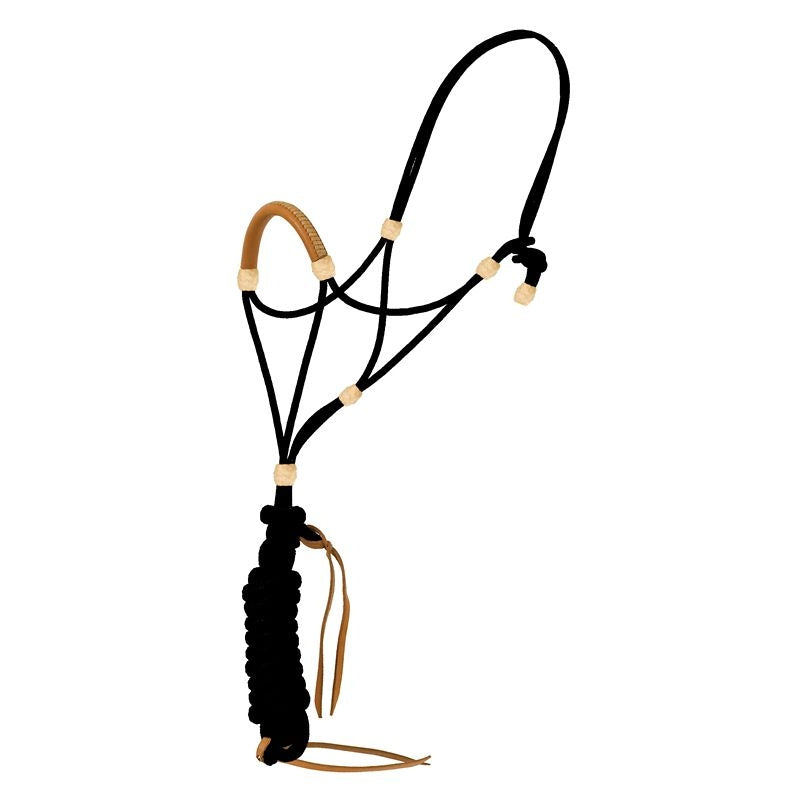 Mustang Elite Rope Halter with Leather Nose