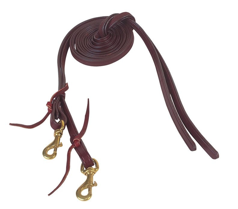 Tucker 3/4in Split Reins with Brass Hardware
