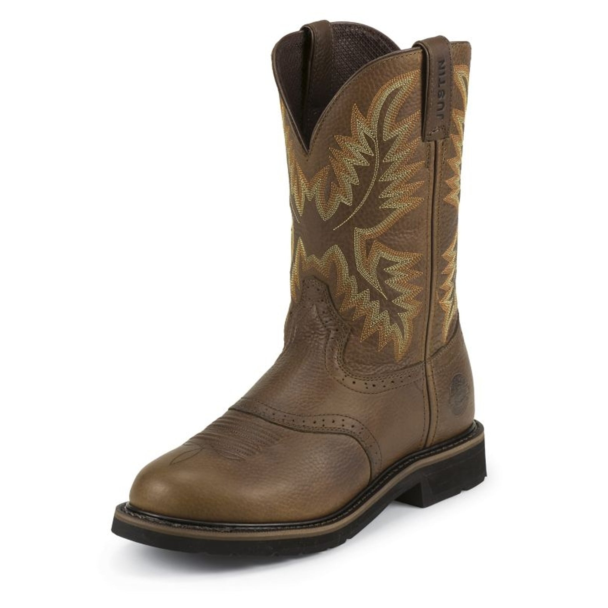 Justin Mens Stampede Rnd Sunset Work Boots