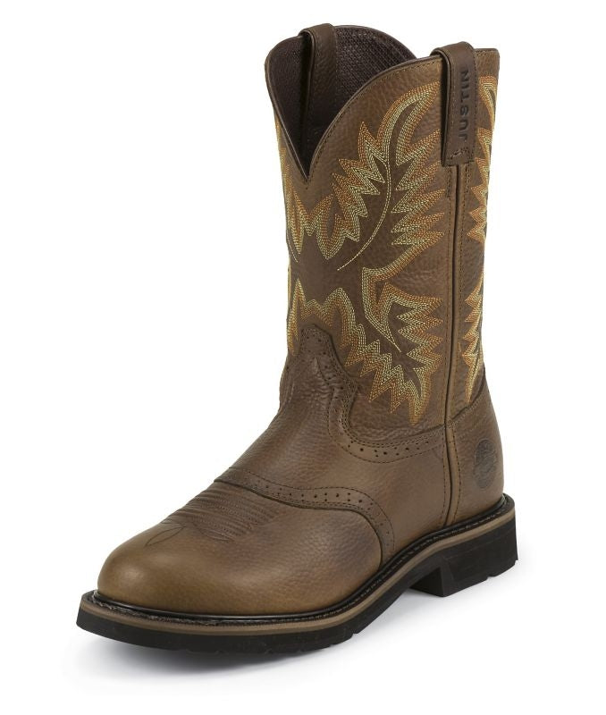 Justin Mens Stampede Rnd Sunset Work Boots