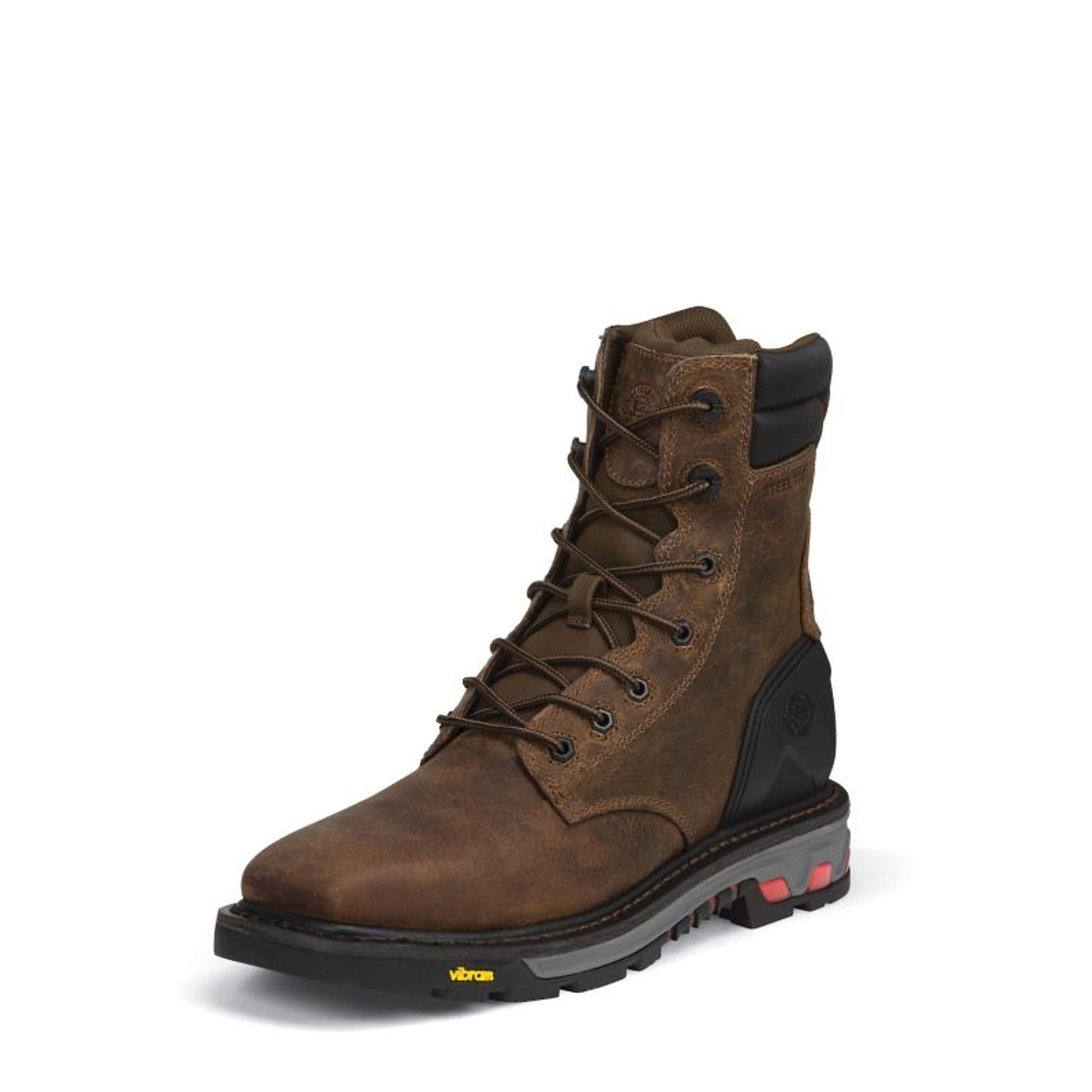 Justin Mens Commander X5 8In Steel Work Boots