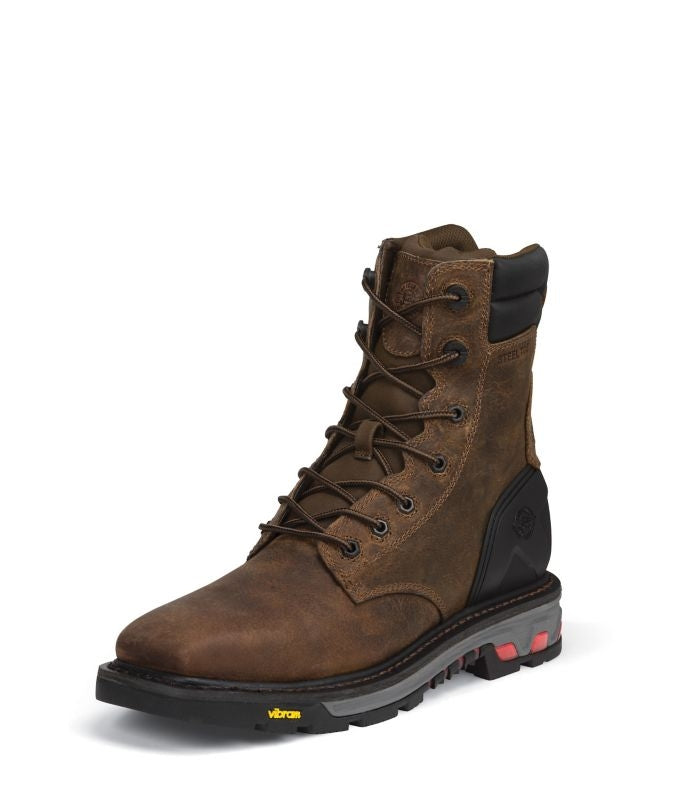 Justin Mens Commander X5 8In Steel Work Boots