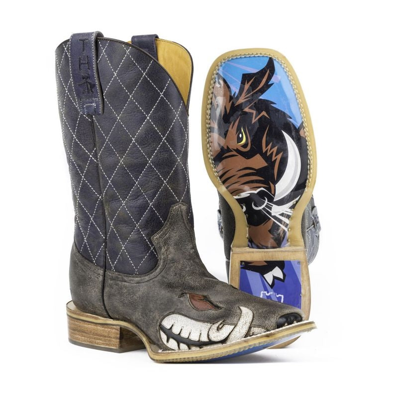 Tin Haul Mens Not Boaring Square Toe Boots