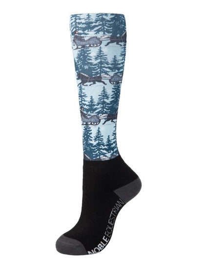 Over The Calf Printed Merino Wool Peddies