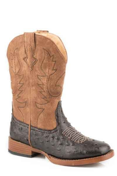 Roper Kids Cowboy Cool Square Toe Brown Boots