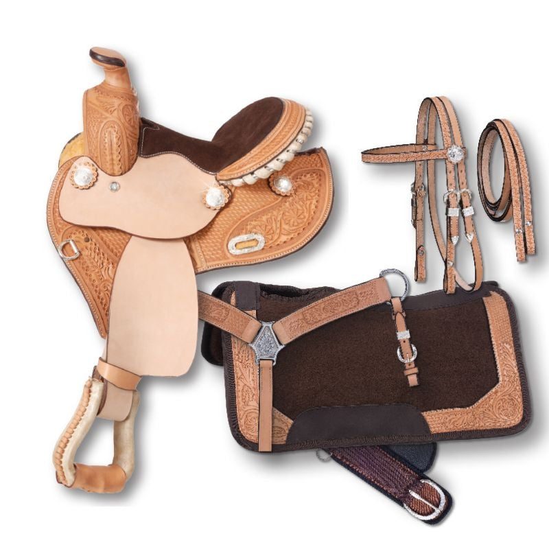 Silver Royal Mae Mini 4-Piece Barrel Saddle Pkg