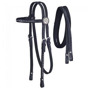 Tough1 Eclipse Nylon Browband Headstall Dots
