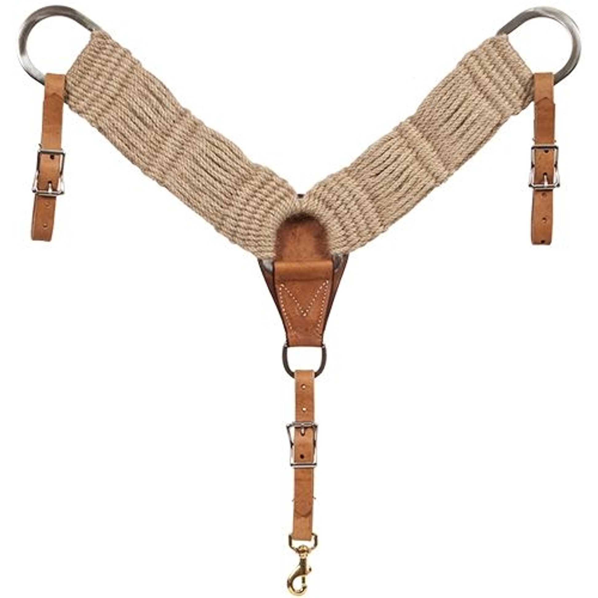 Mustang Mohair Blend Breast Collar with Leather Tugs