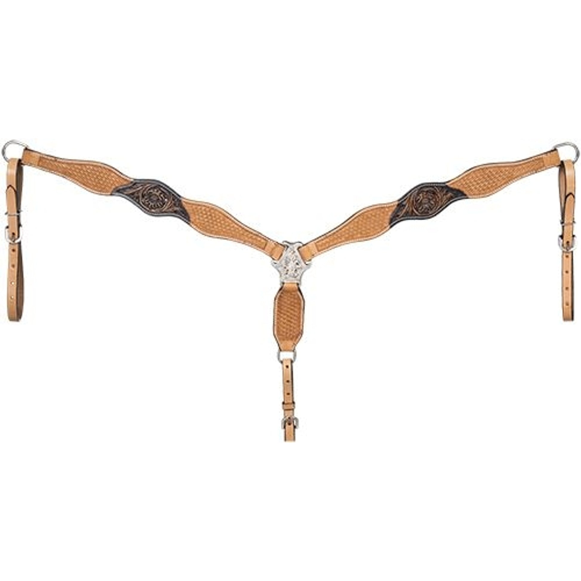 Tough1 Flared Two Tone Floral/Basket Breastcollar
