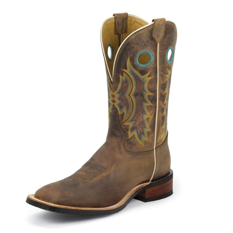 Tony Lama Mens Creedance Sq Toe Tan Boots