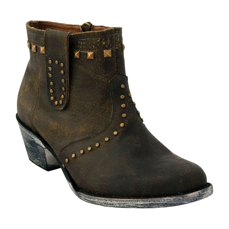 Ferrini Ladies Rnd Toe Dark Chocolate Booties
