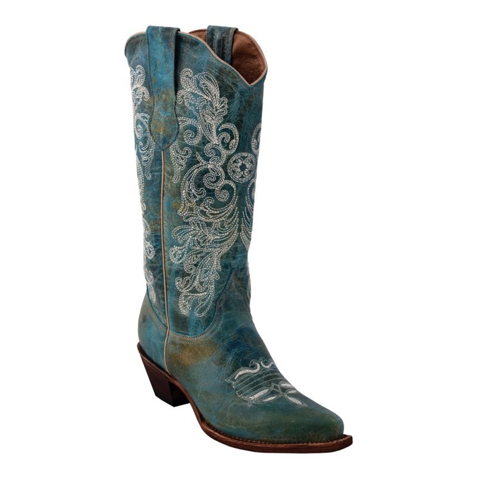 Ferrini Ladies Southern Charm Snip Turq Boots
