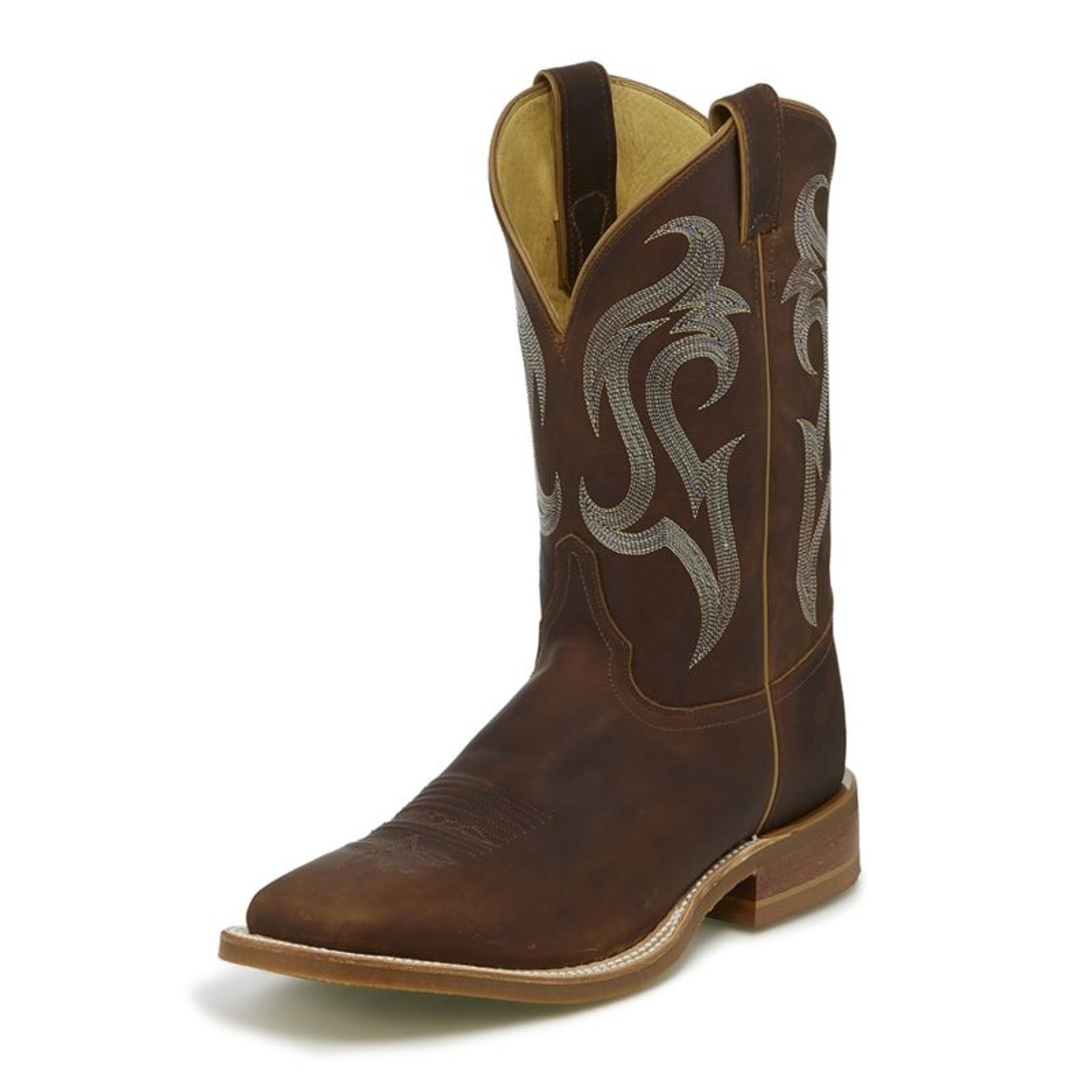 Justin Mens Bent Rail Bender Brown Boots