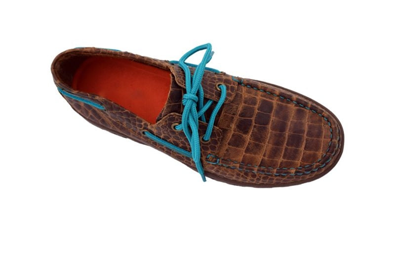 Ferrini Ladies Print Belly Brown Loafers