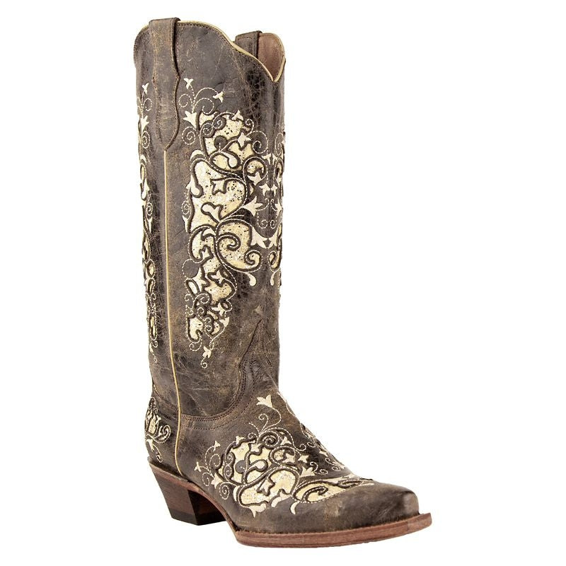 Ferrini Ladies Dazzle Snip Toe Dist Choc Boots