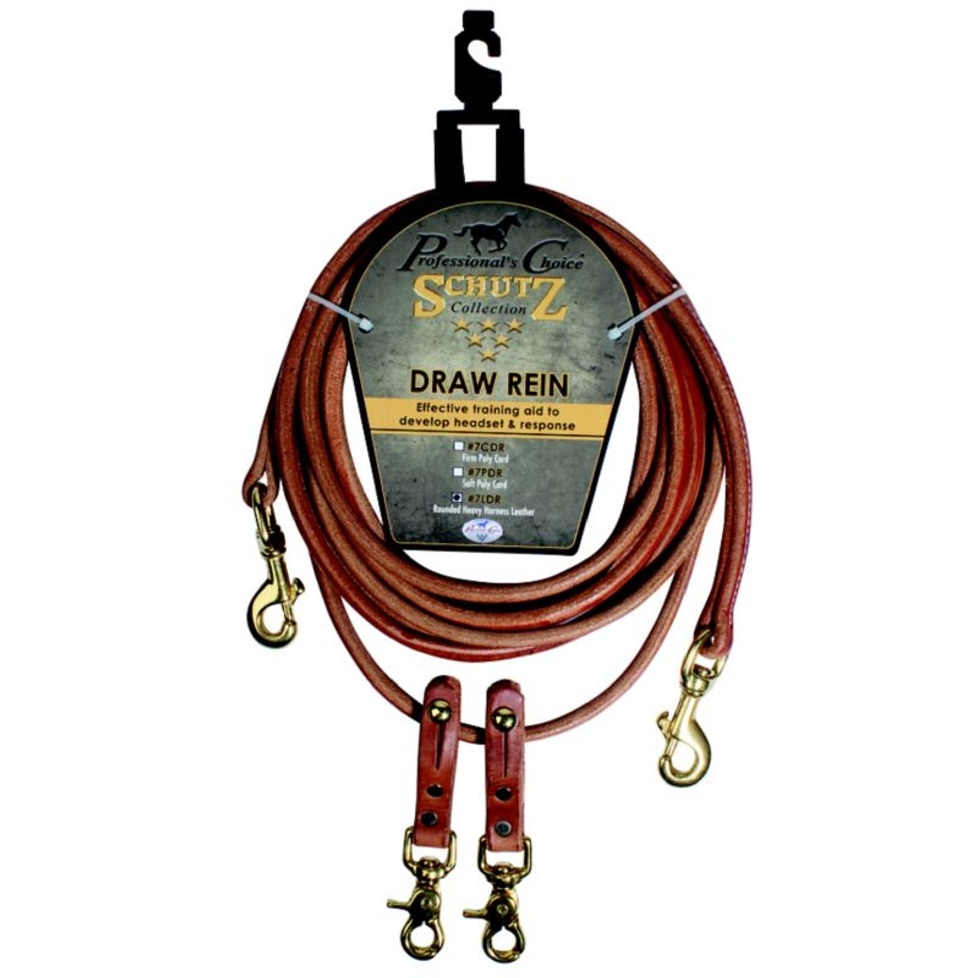 Schutz by Pro Choice Round Leather Draw Reins