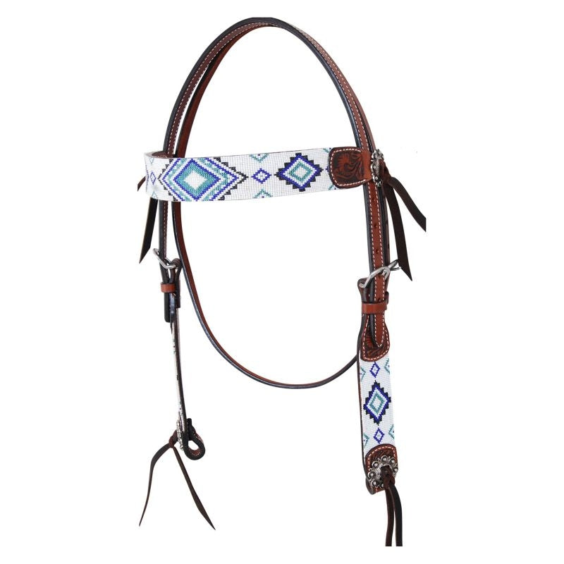 Circle Y Infinity Bead Browband Headstall