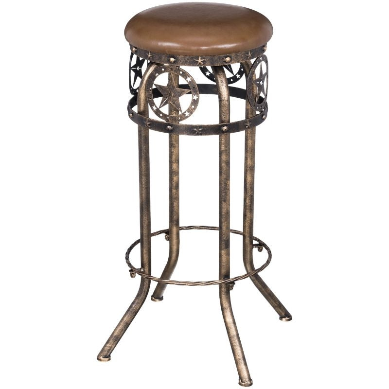 Black/Bronze Star Bar Stool