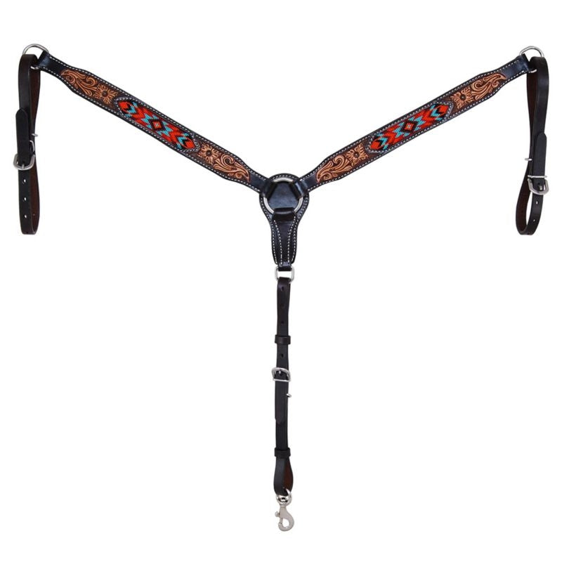Oxbow Santa Fe Beaded Tooled Breast Collar